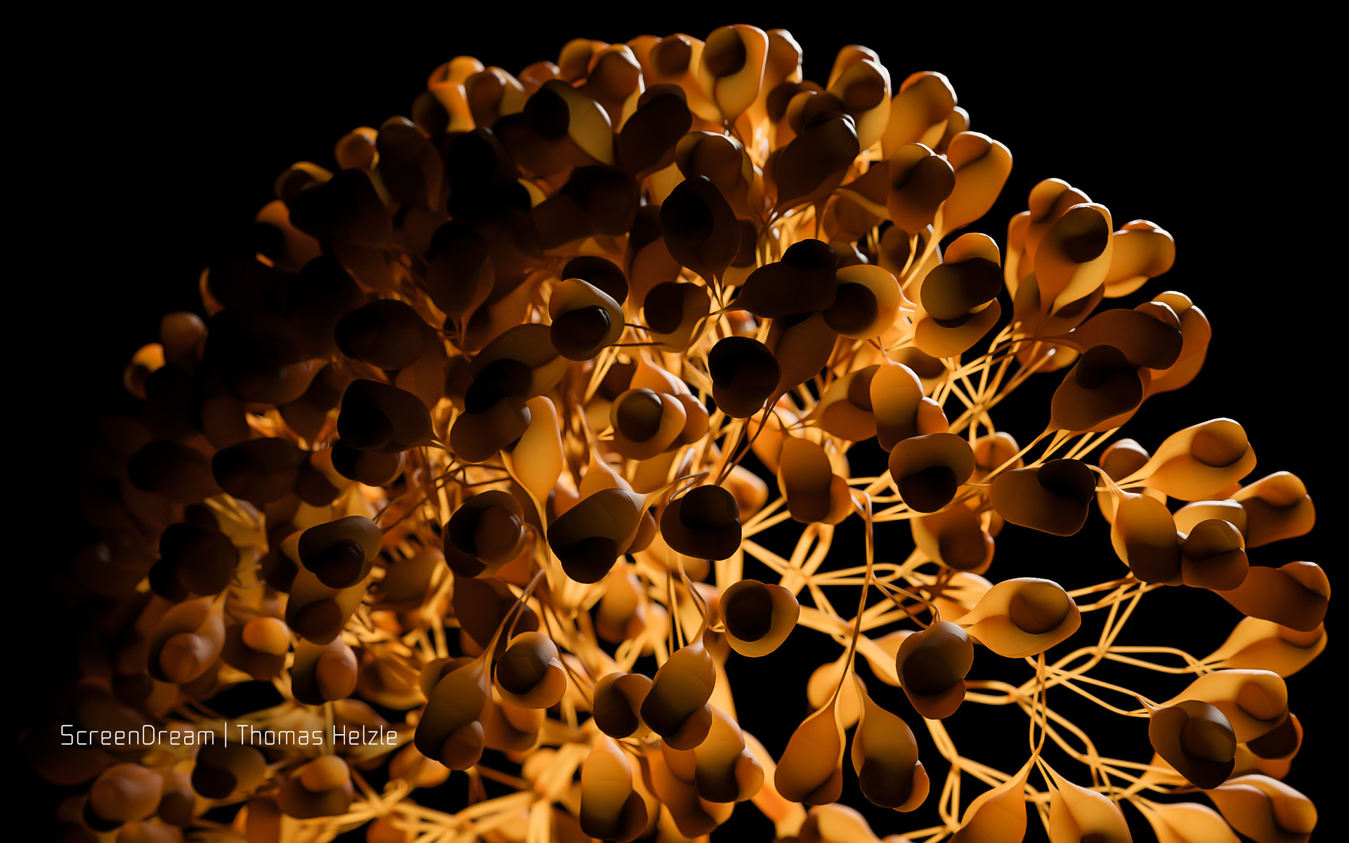 Houdini L-System based plant/seaweed, rendered in Thea Render